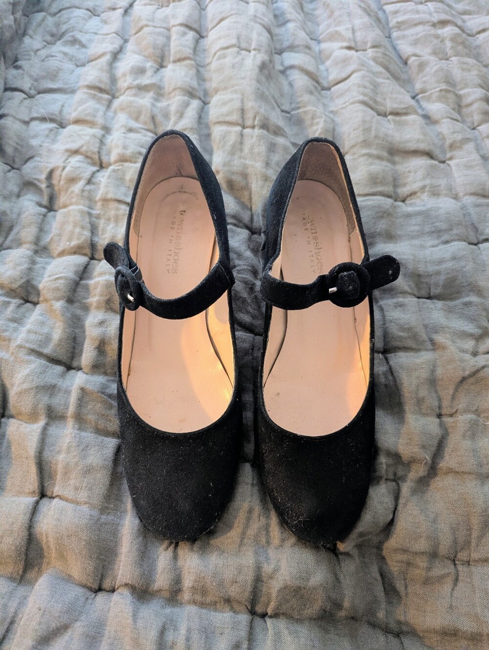 Suede Mary Janes 38